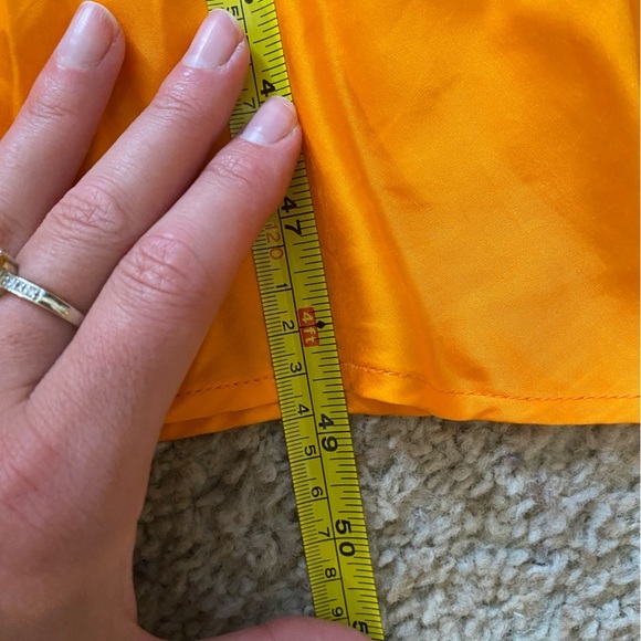 Tan Lines Women’s Satin Aloha Tank Dress Orange Midi M Resortwear Slip Dress - Picture 8 of 10